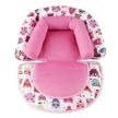 comfortable and safe toddler car seat head support pillow - pink kakiblin soft neck and body support for your baby logo