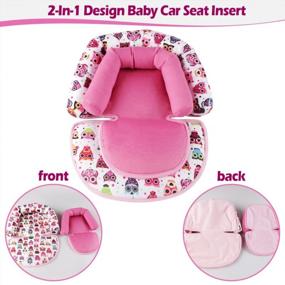 img 2 attached to Удобная и безопасная подушка для поддержки головы в автокресле для малышей - розовая KAKIBLIN Мягкая поддержка шеи и тела для вашего ребенка