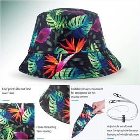 img 3 attached to Stay Stylish In The Sun With 2 Pack Reversible Bucket Hats For Women & Teens