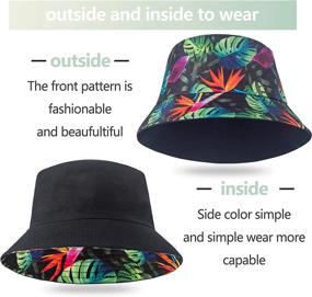 img 2 attached to Stay Stylish In The Sun With 2 Pack Reversible Bucket Hats For Women & Teens