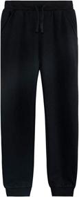img 4 attached to 👧 Ultra-Comfortable UNACOO Fleece Sweatpants for Girls - Stylish and Versatile Pants & Capris