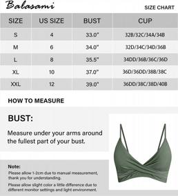 img 2 attached to Balasami Women'S Push Up Sexy V Neck Adjustable Twist Ruced Front Bikini Swimsuit Top Only