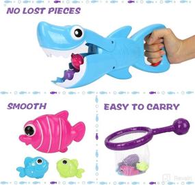 img 2 attached to 🦈 BAMMAX Bath Toys: Shark Grabber Baby Bath Toy Set for Fun Toddler Bathtime Games