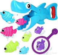 🦈 bammax bath toys: shark grabber baby bath toy set for fun toddler bathtime games logo