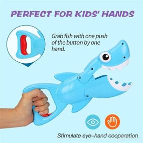 img 1 attached to 🦈 BAMMAX Bath Toys: Shark Grabber Baby Bath Toy Set for Fun Toddler Bathtime Games