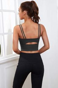 img 3 attached to Everrysea Longline Padded Sports Bra For Women - Yoga Workout Crop Tank Top Strappy Camisole For Fitness And Exercise