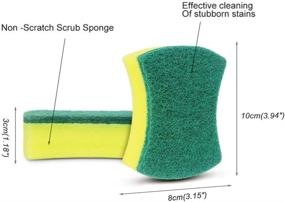 img 3 attached to 🧽 Esafio 24-Pack Non-Scratch Scrub Sponges - Multi-Use Kitchen Cleaning, Super Absorbent Sponges for Dishes, Bathroom, Car Wash