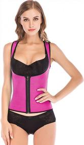 img 1 attached to Neoprene Waist Trainer Vest Hot Sweat Shirt Body Shapers For Weight Loss And Slimming