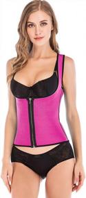 img 2 attached to Neoprene Waist Trainer Vest Hot Sweat Shirt Body Shapers For Weight Loss And Slimming