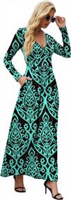 img 1 attached to Stylish And Comfortable Long Sleeve Maxi Dress With Pockets For Women By AUSELILY