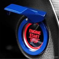 🔵 enhanced car engine start button cover: key ignition protective cover in striking blue logo