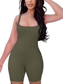 img 4 attached to 👗 Stylish Sleeveless Spaghetti Rompers Jumpsuit: Women's Clothing at Jumpsuits, Rompers & Overalls