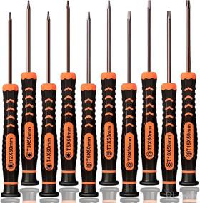 img 4 attached to 🧲 TECKMAN 10-Piece Magnetic Small Torx Security Screwdriver Set - T2-T15 Star Screwdriver Tool Kit for Xbox, PS3, PS4, Knife, Computer & Other Devices