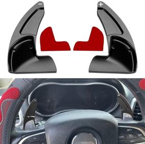 img 4 attached to Extended Steering Wheel Shift Paddle Cover for Jeep Grand Cherokee 2014-2020 Dodge Challenger Charger Durango RT and Scat Pack - 2pcs, Black