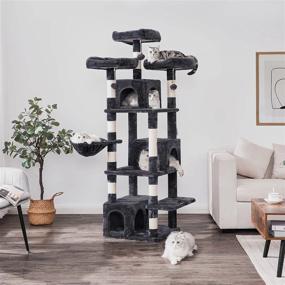 img 1 attached to 67.7In BEWISHOME Multi-Level Cat Tower: Luxurious Plush Perches, Tall Condo & Scratching Posts For Indoor Cats - MMJ54H