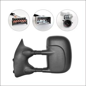 img 1 attached to 🔌 Ultimate Perfit Zone Power Heated Towing Mirrors 1999-2007 F-250 F-550 Superduty
