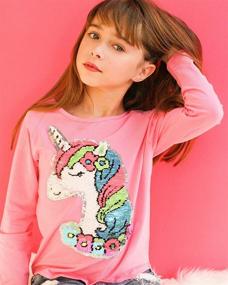 img 2 attached to 🦄 HH Family Unicorn Shirts Girls' Clothing - Tops, Tees & Blouses