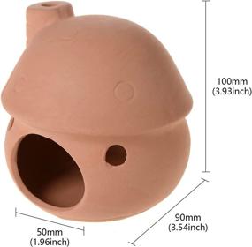 img 2 attached to 🍄 Ceramic Mushroom House Ornament for Aquarium Decoration - Ideal for Betta Fish, Goldfish, Cichlid Resting, Breeding, and Hiding