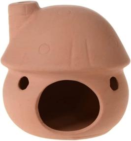 img 4 attached to 🍄 Ceramic Mushroom House Ornament for Aquarium Decoration - Ideal for Betta Fish, Goldfish, Cichlid Resting, Breeding, and Hiding