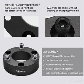 img 1 attached to 🔧 Front Leveling Lift Kit 3'' - Compatible with 2007-2021 Silverado/Avalanche/GMC Sierra/Suburban 1500/Yukon/Tahoe 2WD/4WD - Front Strut Spacers by BDFHYK