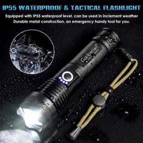 img 1 attached to Garberiel XHP70 10000 Lumens USB Rechargeable LED Flashlight - Zoomable, Waterproof, And Powerful For Outdoor Emergencies