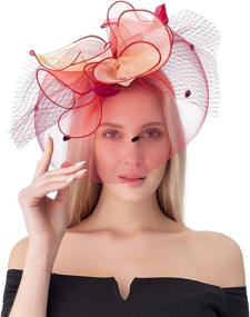 img 1 attached to 👒 Stunning Women's Organza Kentucky Fascinator: Elegant Wedding Accessory at Special Occasion Accessories