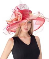 👒 stunning women's organza kentucky fascinator: elegant wedding accessory at special occasion accessories логотип