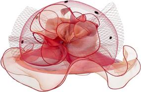 img 2 attached to 👒 Stunning Women's Organza Kentucky Fascinator: Elegant Wedding Accessory at Special Occasion Accessories