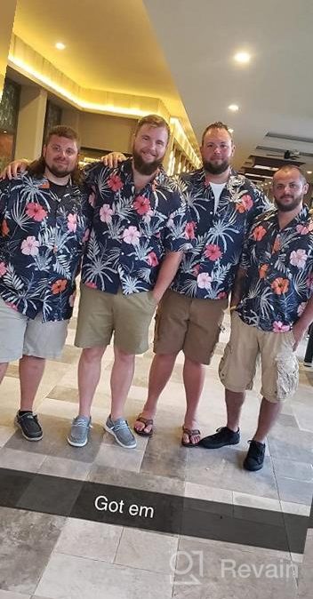 img 1 attached to Experience Comfort In Style: APTRO Men'S 4 Way Stretch Tropical Beach Shirt review by Leroy Estell