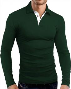 img 2 attached to Upgrade Your Wardrobe With KUYIGO'S Stylish Men'S Polo Shirts - Short & Long Sleeve Options Available!