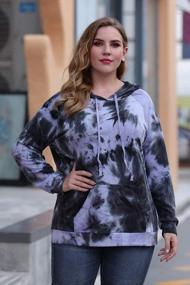 img 3 attached to Trendy And Comfy: Nemidor Women'S Plus Size Tie Dye Hoodie With Drawstring And Pocket - NEM258