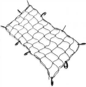 img 4 attached to Heavy Duty 20"X36" Adjustable Bungee Cargo Net For Pickup Truck Bed, SUV Stretches To 40"X84", 6Mm Thick With 10 Hooks - Car/Truck Bed Cargo Netting