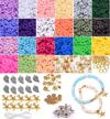 5400 piece polymer clay beads set in 21 vibrant colors - 6mm heishi vinyl disc beads for handmade jewelry making, bracelets, necklaces, and diy crafts logo
