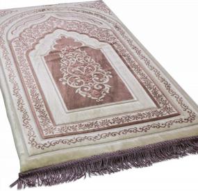 img 3 attached to Modefa Orthopedic Prayer Rug Padded Foam Cushion Janamaz Sajjada One Inch Thick Soft Velvet Islamic Namaz Sajadah Carpet (Pink)
