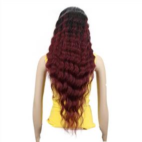 img 1 attached to Joedir Lace Front Wigs 30'' Long Wavy Synthetic Wigs For Women 130% Density Wigs(TT1B/530)
