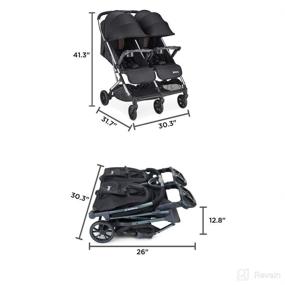 img 2 attached to 🚼 Joovy Kooper X2 Double Stroller, Lightweight Travel Stroller with Tray, Compact Fold - Forged Iron