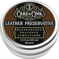 👞 care & cool leather conditioner & protector, 3.4 oz - best waterproofing restorer for shoes, seats, upholstery & more. preserve & enhance durability of your leather products. логотип