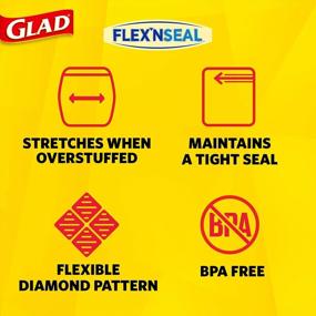 img 1 attached to Пластиковые пакеты для хранения пищи Glad FLEXN SEAL - сандвичные - 100 штук (упаковка из 4)