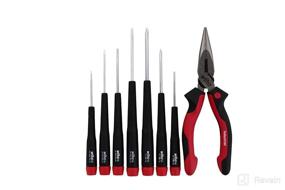 img 1 attached to Wiha 26190 Screwdriver Set Bonus Pack with Long Nose Pliers - Professional 8 Piece Tool Kit