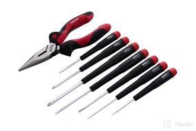 img 3 attached to Wiha 26190 Screwdriver Set Bonus Pack with Long Nose Pliers - Professional 8 Piece Tool Kit