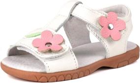 img 4 attached to 🦋 Femizee Toddler Leather Sandals: Stylish Butterfly Girls' School Uniform Shoes