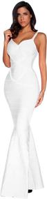 img 4 attached to Meilun Bandage Fishtail Bodycon Antipink Women's Clothing ~ Dresses