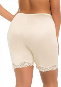 img 1 attached to Women'S Lace Edge Bloomer Pettipant Slip Undergarment 1037
