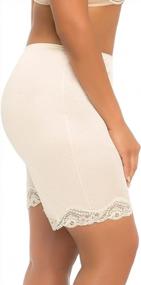 img 2 attached to Women'S Lace Edge Bloomer Pettipant Slip Undergarment 1037