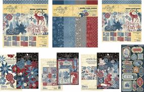 img 4 attached to Get Cozy With Graphic 45 - Complete Designer Pack With 12X12 Paper Pack, Patterns & Solids, 8X8 Paper Pad, Ephemera, Journaling Cards, Flower Assortment, And Chipboard