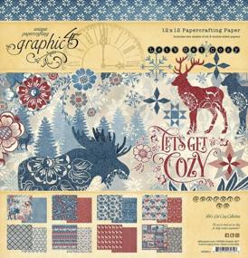 img 1 attached to Get Cozy With Graphic 45 - Complete Designer Pack With 12X12 Paper Pack, Patterns & Solids, 8X8 Paper Pad, Ephemera, Journaling Cards, Flower Assortment, And Chipboard