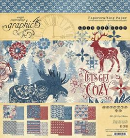 img 3 attached to Get Cozy With Graphic 45 - Complete Designer Pack With 12X12 Paper Pack, Patterns & Solids, 8X8 Paper Pad, Ephemera, Journaling Cards, Flower Assortment, And Chipboard