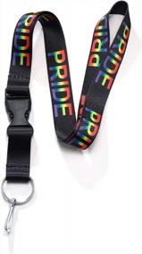 img 4 attached to Rainbow Pride Lanyard: ID Badge Holder, Key Chain, And Cell Phone Holder For LGBTQ+ Pride Parades And Events