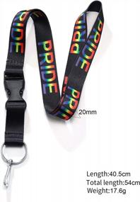 img 3 attached to Rainbow Pride Lanyard: ID Badge Holder, Key Chain, And Cell Phone Holder For LGBTQ+ Pride Parades And Events