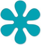 🌸 aqua 70's flower magnet - 4.1875" x 4.8125" - suitable for vehicles and refrigerators logo